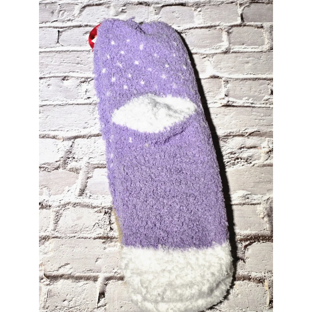 Shine, Purple Llama Design, Fuzzy Warm Socks, 1 Pair NWT